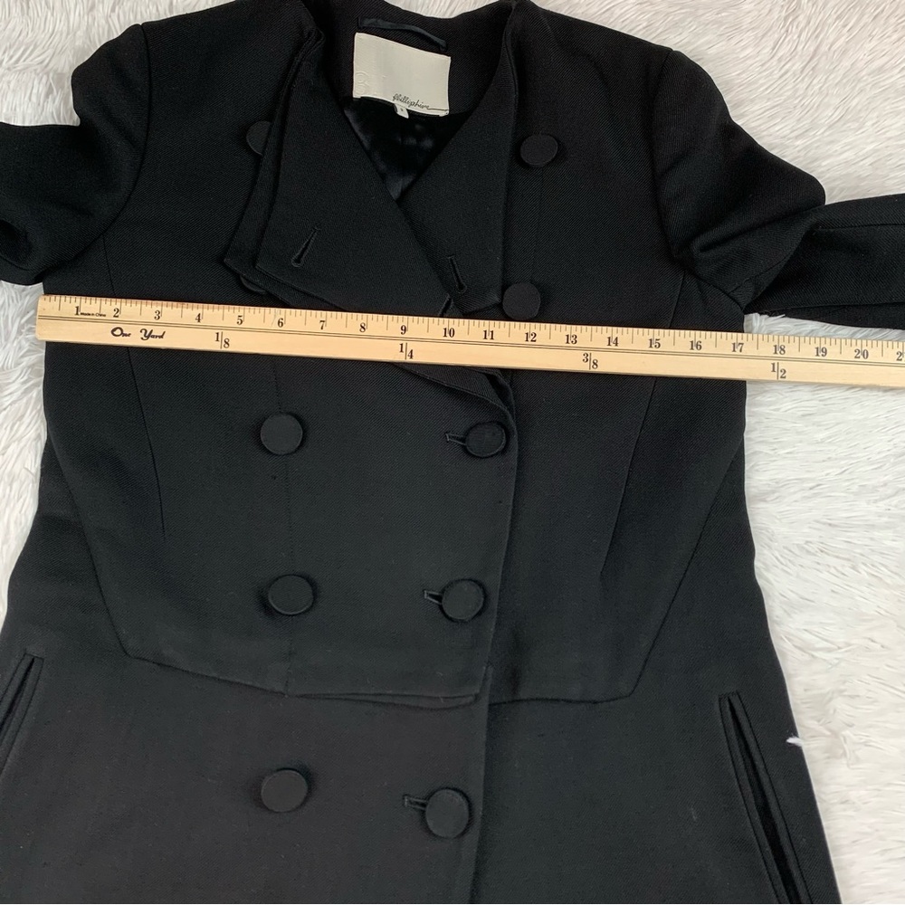 3.1 Philip‎ Lim long sleeve wool blend double breasted long coat - Picture 4 of 12